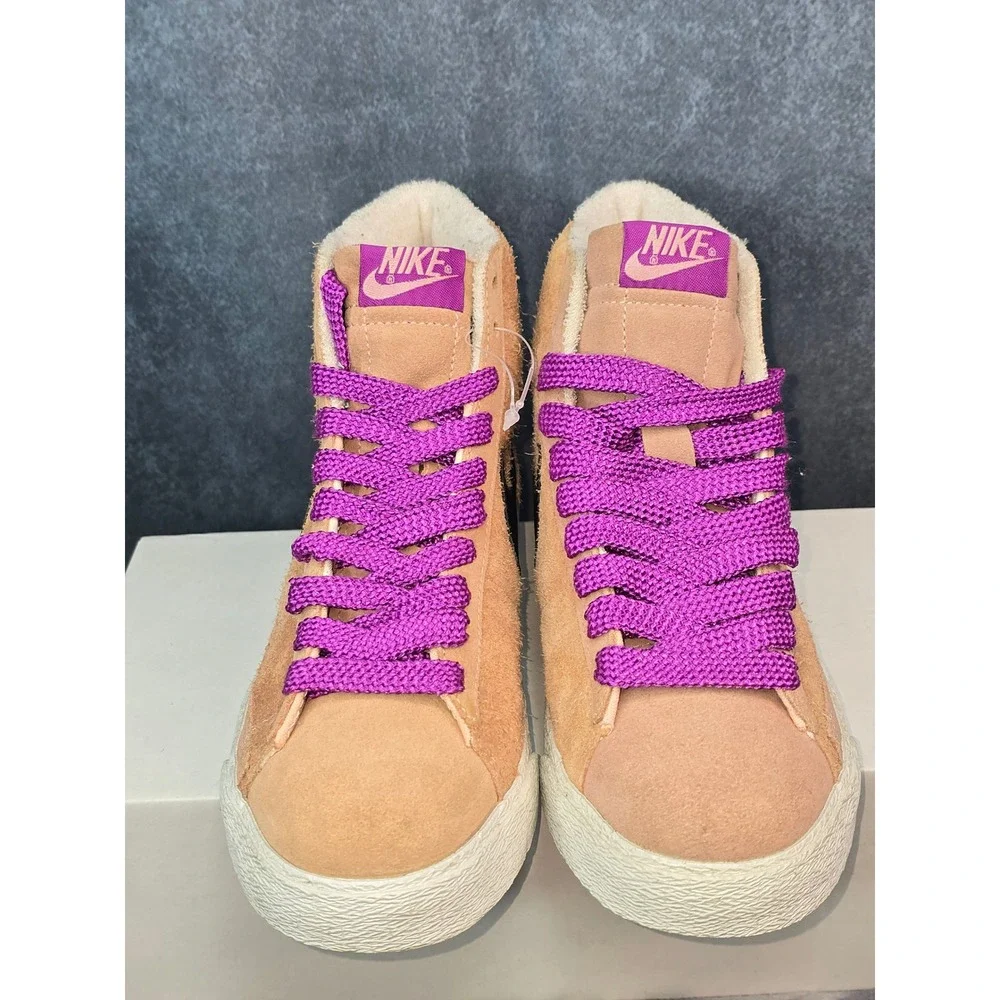 NWOT Nike Blazer‎ Mid 73 Miss Piggy Storm Pink Magenta Suede Sneakers Womens 6.5